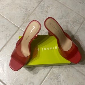 Sexy red transparent heels!